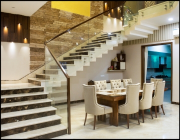 home interior showing dining area and staircase