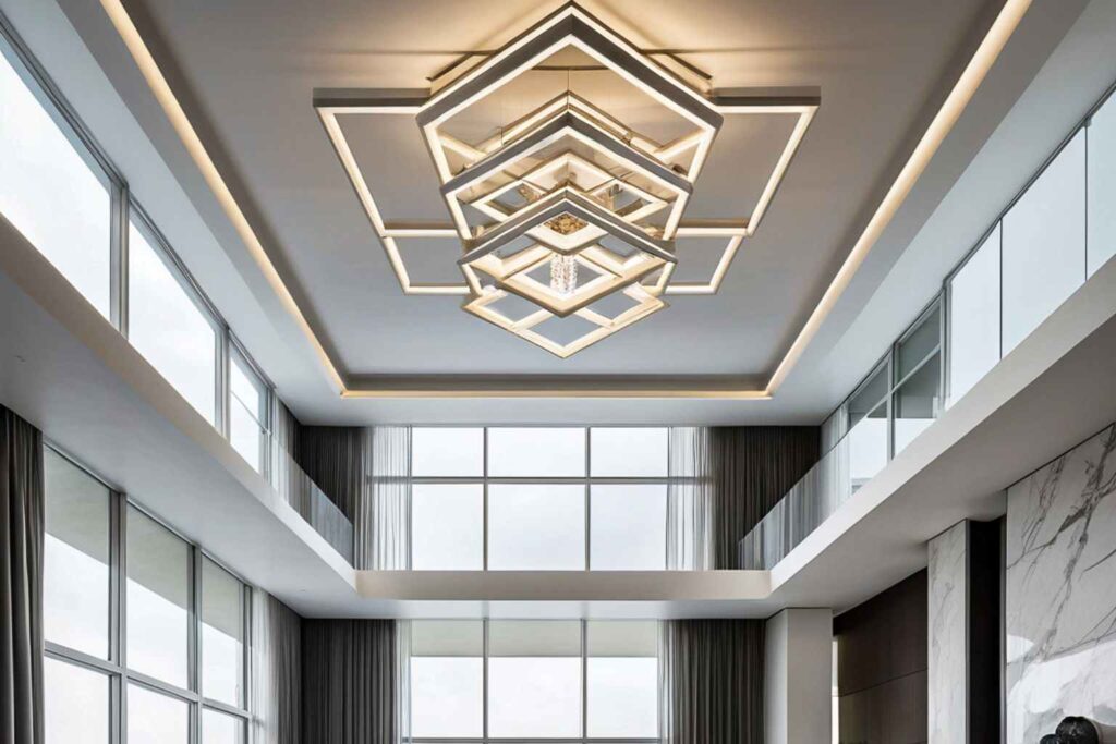 geometric pop ceiling