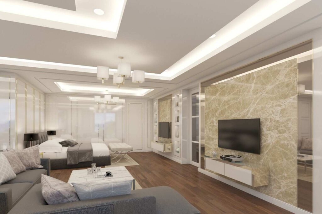 layered and multi-level pop ceilings