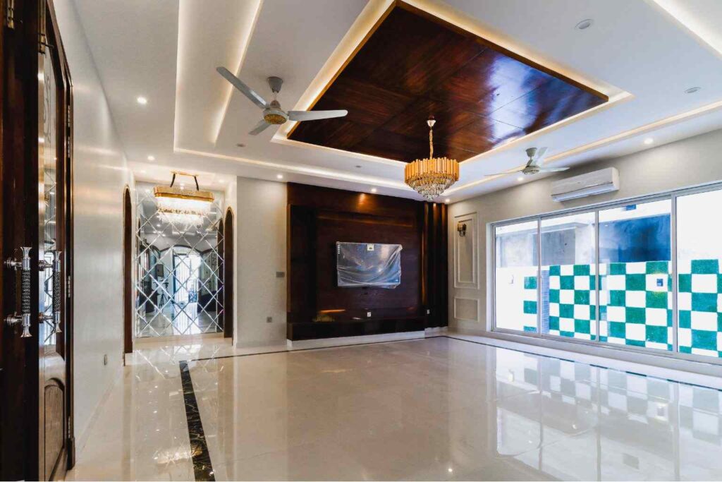 modern box-style pop ceiling